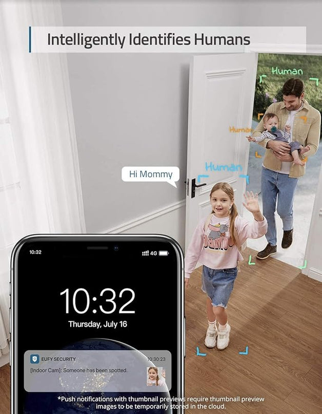 eufy Security Indoor Cam C120 2-Cam Kit | 2K Security Indoor Camera | Plug-in Camera with Wi-Fi | Human and Pet AI | Works with Voice Assistants | Night Vision | Two-Way Audio | HomeBase 3 Compatible eufySecurity