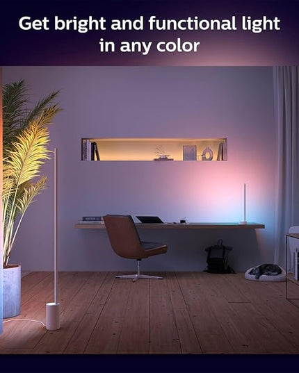 Philips Hue Signe Smart Floor Lamp, White - White and Color Ambiance LED Color-Changing Light - 1 Pack - Indoor - Control with Hue App - Works with Alexa, Google Assistant, and Apple Homekit PhilipsHue