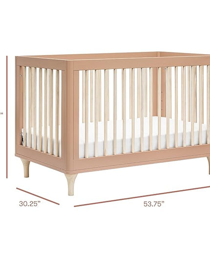Babyletto Lolly 3-in-1 Convertible Crib with Toddler Bed Conversion Kit in Canyon/Washed Natural, Greenguard Gold Certified - LeafyLoom