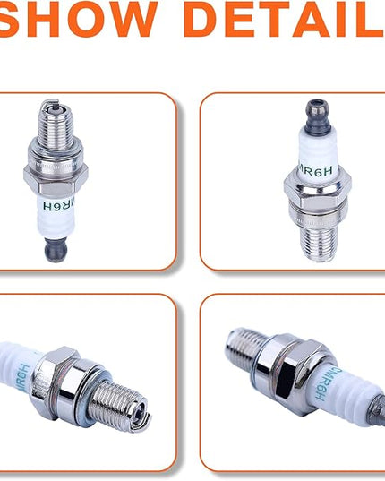 Spark Plug for Husqvarna 130BT 150BT 170BF 170BT 180BF 180BT 350BF 350BT 360BT 370BTS 380BFS 380BTS 560BFS 570BFS 570BTS 426LST 233RJ 243R 253R Backpack Blower Trimmer - LeafyLoom