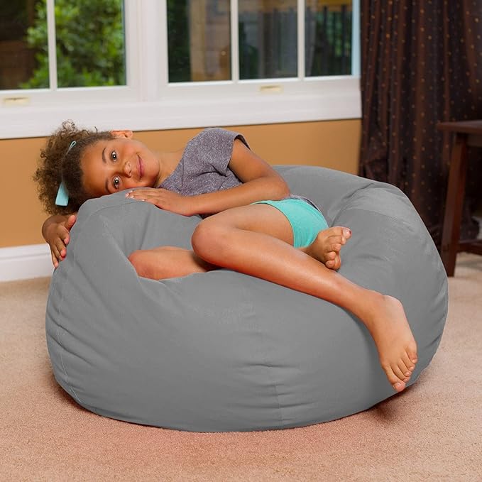 Posh Beanbags Bean Bag Chair, X-Large-48in, Solid Pink - LeafyLoom