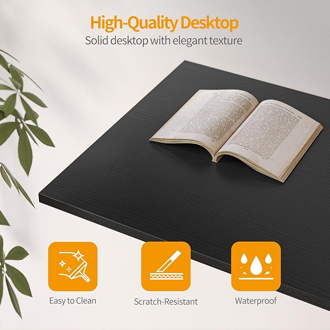 CubiCubi L Shaped Computer Desk with Monitor Stand & Shelves, 47 Inch Corner Home Office Desk Writing Table with Storage Drawer, Blck - LeafyLoom