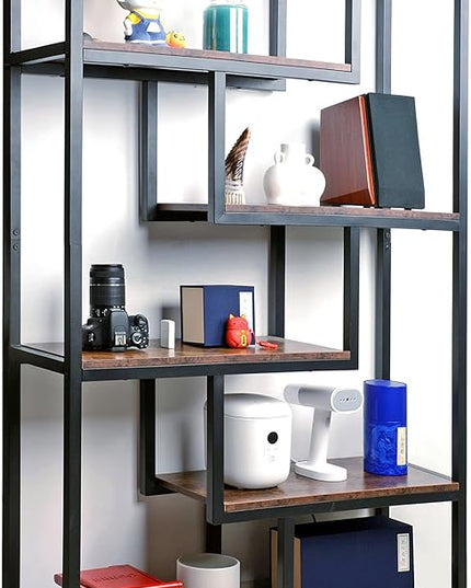 5 Tier Bookshelf Tall Bookcase bookcases and Book Shelves 5 Shelf Bookshelves and bookcases Wide Bookshelf for Bedroom Large Bookshelf Small Bookcase Shelf Book case Book Shelf for office - LeafyLoom