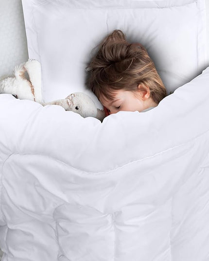 Utopia Bedding All Season White Comforter Set with 2 Pillow Cases, 3 Piece Soft Brushed Microfiber Kids Bedding Set for Boys/Girls, Machine Washable (Twin) - LeafyLoom