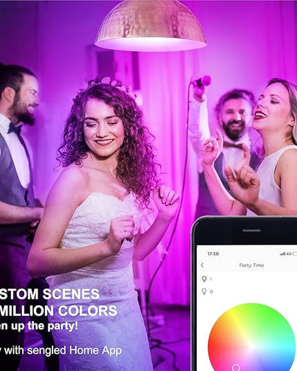 Sengled Smart Light Bulb, Color Changing Light Bulb, WiFi Light Bulbs No Hub Required, Smart Bulbs that Work with Alexa & Google Home, Smart LED A19 RGB Light Bulbs, 1 Pack Sengled