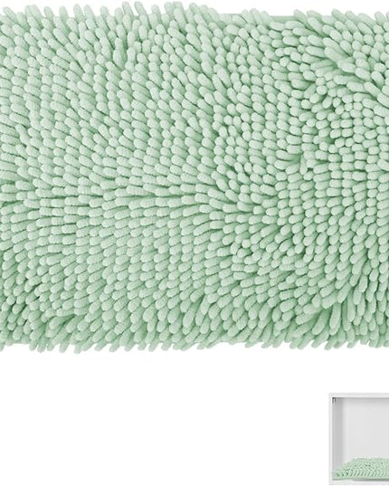 Locker Rug school girl rugs Carpet Chenille 100% Microfiber Locker Carpet with Non Skid Backing Locker Decorations (Green, 11.5X17.5) - LeafyLoom