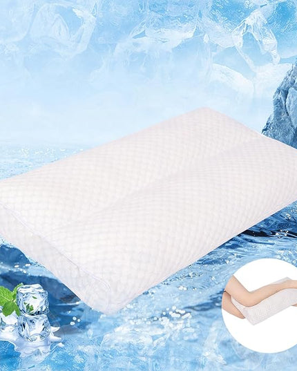 Cooling Knee Pillow for Side Sleeper, 4"Leg Pillow for Side Sleeping, 100% Cooling Fabric Pillow for Between Knees While Sleeping - High Support Alternative for Relieving Leg, Back, and Knee Pain - LeafyLoom