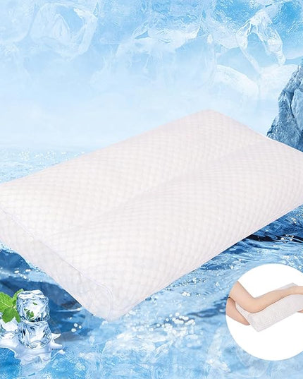 Cooling Knee Pillow for Side Sleeper, 5" Leg Pillow for Side Sleeping, 100% Cooling Fabric Pillow for Between Knees While Sleeping - High Support Alternative for Relieving Leg, Back, and Knee Pain - LeafyLoom