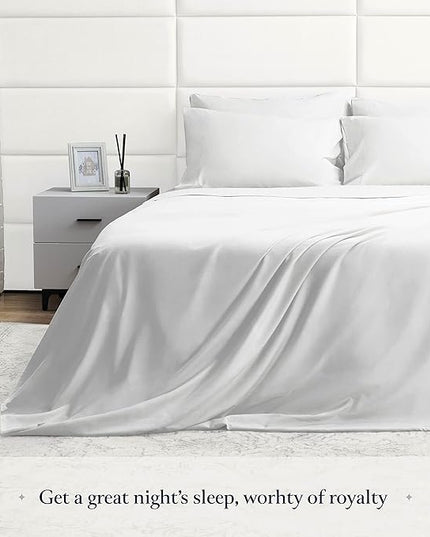 BELADOR Silky Soft King Sheet Set - 6 Piece Bed Sheets for King Size Bed, Secure-Fit Deep Pocket Sheets with Elastic, Breathable Hotel Sheets & Pillowcase Set, Wrinkle Free Oeko-Tex Sheets - LeafyLoom