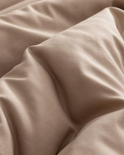 ROSGONIA King Size Comforter Set Taupe Brown, 3pcs(1 Boho Tan Comforter & 2 Pillowcases) All Season Bedding Lightweight Bedspread Blanket Quilts - LeafyLoom