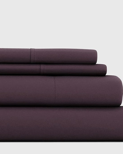 Linen Market Bed Sheets for King Size Bed (Purple) - Sleep Better Than Ever with These Soft and Cooling King Sheets - Deep Pocket Fits 16" Thick Beds - 4 Piece King Sheet Set - LeafyLoom