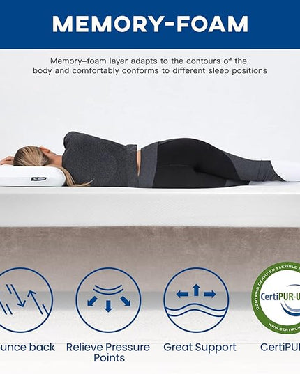 King Mattress 6 inch Gel Memory Foam Mattress Queen Mattresses Medium Firm Mattresses for Cool Sleep Relieving Pressure Relief CertiPUR-US Certified Mattress in a Box - LeafyLoom