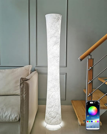 Floor Lamp for Living Room 61" LED Floor Lamp Corner Floor Lamps RGB Color Changing Floor Lamp Smart Dimmable Floor Lamp with Remote & APP Control & Music Sync Modern Floor Lamp for Bedroom - LeafyLoom