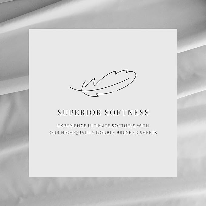 Linen Market Bed Sheets for Queen Size Bed (Light Gray) - Sleep Better Than Ever with These Soft and Cooling Queen Sheets - Deep Pocket Fits 16" Thick Beds - 4 Piece Queen Sheet Set - LeafyLoom