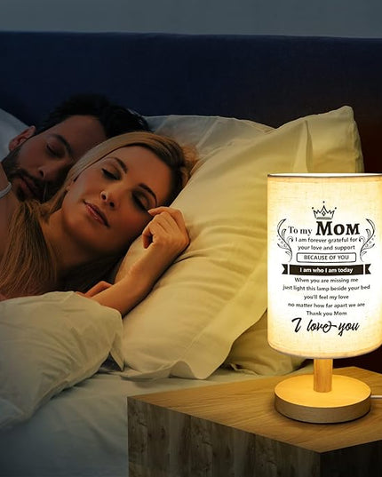 Welsky Gifts for Mom, Mom Birthday Gifts from Daughter, Personalized Mom Table Lamp, Thanksgiving Christmas Gifts for Mom from Kids - LeafyLoom