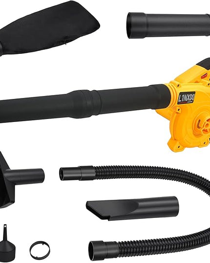 Cordless Leaf Blower for Dewalt 20V Max Battery, Jobsite Air Blower with Brushless Motor,6 Variable Speed Up to 180MPH,2-in-1 Handle Electric Blower and Vacuum Cleaner(Battery Not Included) - LeafyLoom