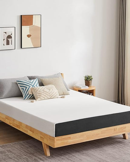 Queen Size Mattress, 8 Inch Queen Gel Memory Foam Mattress for Cool Sleep & Pressure Relief Breathable Cover Medium Firm Mattress in a Box, White, CertiPUR-US Certified - LeafyLoom