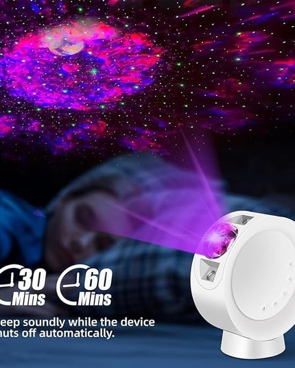 Star Projector Light, LED Night Light Colorful Starry Lamp with 9 Lighting Modes,Remote Control and Angle 300° Adjustment Galaxy Projection for Bedroom,Party,Home and Theater - LeafyLoom