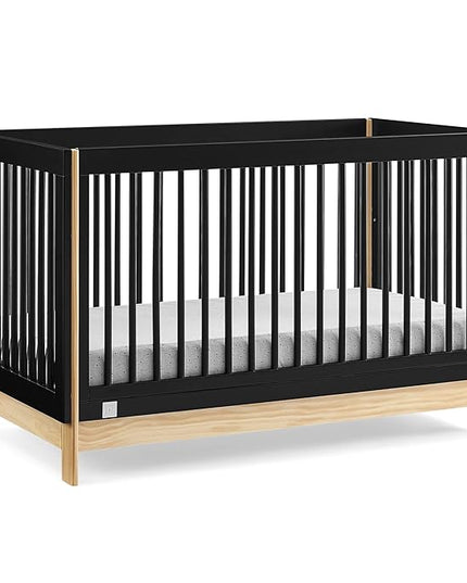GAP babyGap Tate 4-in-1 Convertible Crib - Greenguard Gold Certified, Ebony/Natural - LeafyLoom