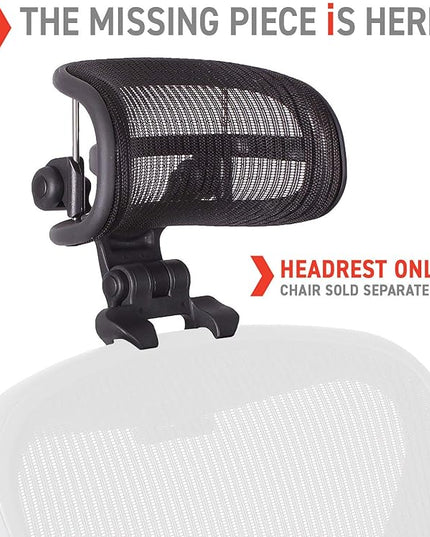 The Original Headrest for The Herman Miller Aeron Chair H3 Carbon | Colors and Mesh Match Classic Aeron Chair 2016 and Earlier Models | Headrest ONLY - Chair Not Included - LeafyLoom