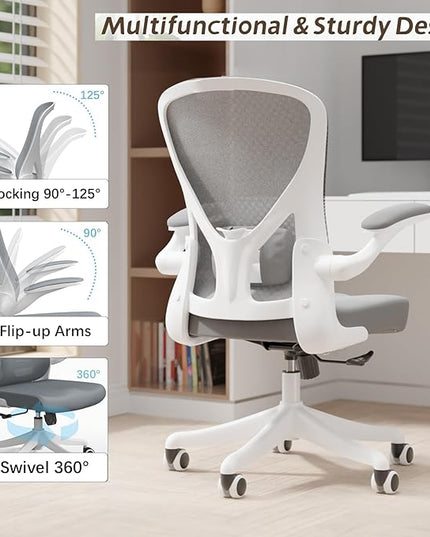 Home Desk Chair Ergonomic Chair Study Chair Computer Chair Desk Chair Lumbar Support Office Chair Heavy Duty Office Chair - LeafyLoom
