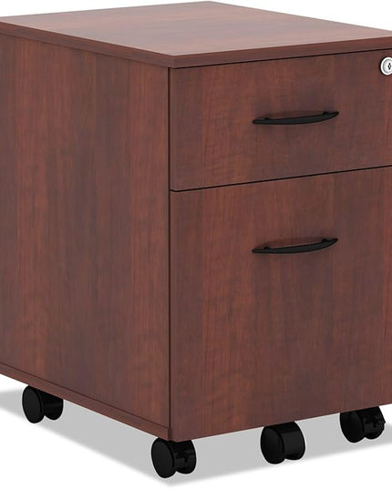 Alera ALEVABFMC Valencia Series Mobile B/f Pedestal, 15 7/8 X 19 1/8 X 22 7/8, Med. Cherry - LeafyLoom