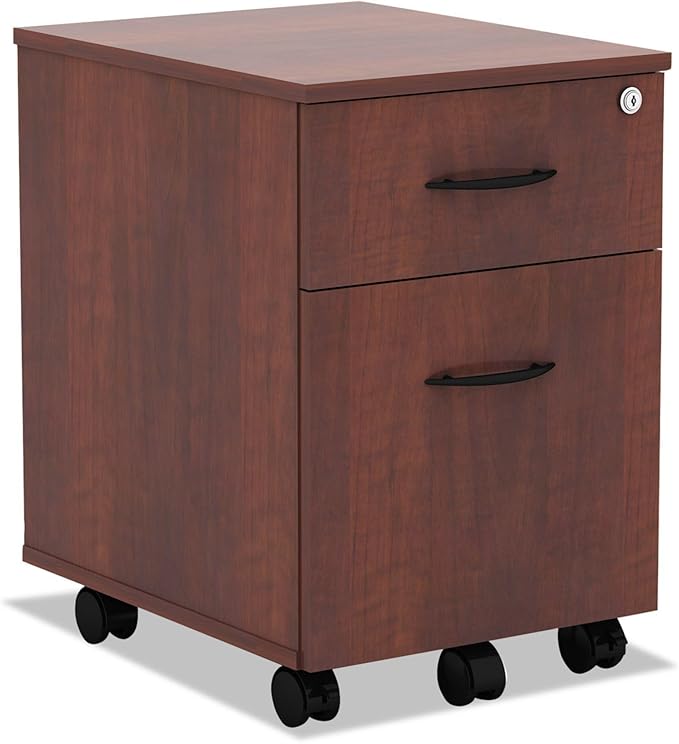 Alera ALEVABFMC Valencia Series Mobile B/f Pedestal, 15 7/8 X 19 1/8 X 22 7/8, Med. Cherry - LeafyLoom