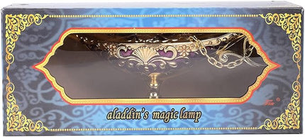 Classic Aladding Magic Genie Lamp Legend Wishing Light Costume Lamp Metal Carved Cone Incense Burner for Home Tabletop Decoration Party Birthday Halloween Christmas(Dark Purple) - LeafyLoom