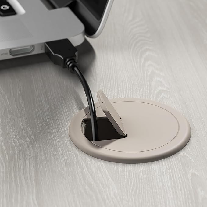 Bush Business Furniture Echo Computer Desk, 72W, Gray Sand - LeafyLoom