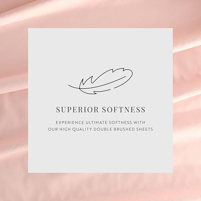 Linen Market Bed Sheets for Queen Size Bed (Blush) - Sleep Better Than Ever with These Soft and Cooling Queen Sheets - Deep Pocket Fits 16" Thick Beds - 4 Piece Queen Sheet Set - LeafyLoom