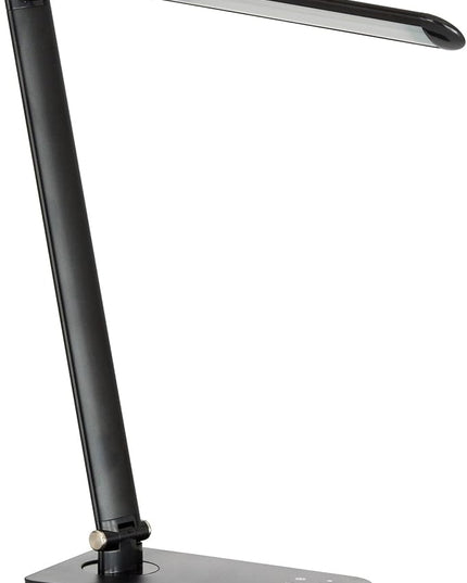 Safco Products 1001BL Vamp LED Modern ABS Desk Lamp with USB Port and Dimmer Switch, Black - LeafyLoom