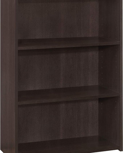 Monarch Specialties I BOOKCASE-36 H/Cappuccino with 3 Shelves Bookcase, Brown - LeafyLoom