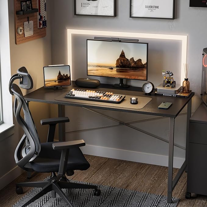CubiCubi Computer Desk, 32 inch Small Home Office Desk for Small Spaces, Modern Simple Style for Home, Office, Study, Writing,Black - LeafyLoom