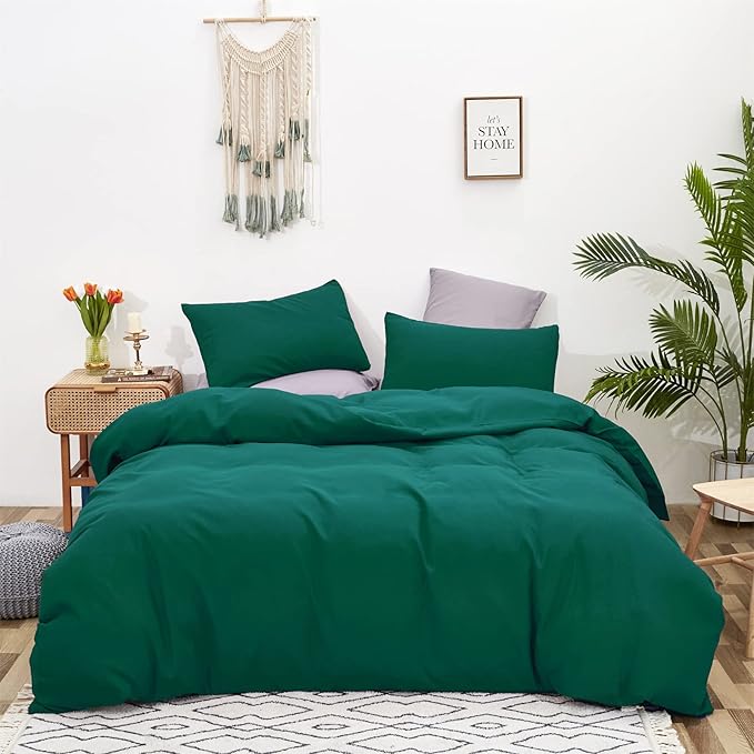 Solid Green Comforter Set Full Pure Emerald Green Soft Lightweight Green Beddig Quilt Set for Men Women Teens Adult Durable Green Full Blanket(Full(80''x90''), Green Comforter) - LeafyLoom