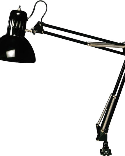 Studio Designs Swing Arm Lamp with 13-watt CFL Bulb, Black - LeafyLoom