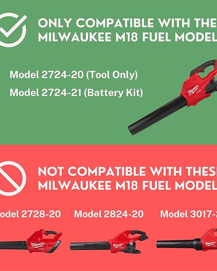 Wall Mount for Milwaukee M18 Fuel Leaf Blower | Compatible with Models 2724-20 and 2724-21 | Heavy Duty Hanger Hook Holder for Garage & Shed Organization | Mounting Bracket for Storage (Black) - LeafyLoom