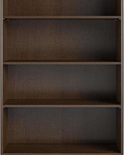 Novogratz Brittany 4 Shelf Bookcase, Walnut - LeafyLoom