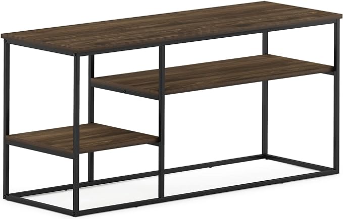 FURINNO Moretti Modern Lifestyle TV Stand, Columbia Walnut - LeafyLoom