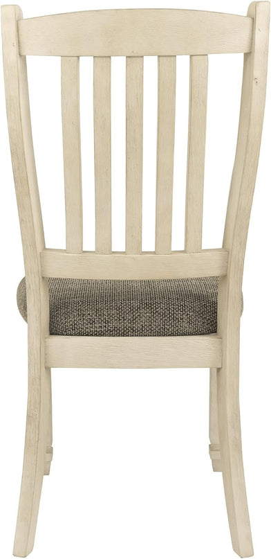 Signature Design by Ashley Bolanburg 20" Upholstered Dining Room Chair, Set of 2, Antique White - LeafyLoom