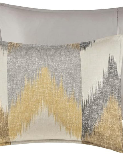 INK+IVY King Size Comforter Set, Cozy Cotton Comforter, All Season, Lightweight Comforter King Bed Set with 2 Matching Shams, Modern Cabin Lodge Ikat Chevron Design, Yellow King/Cal King 3 Piece - LeafyLoom