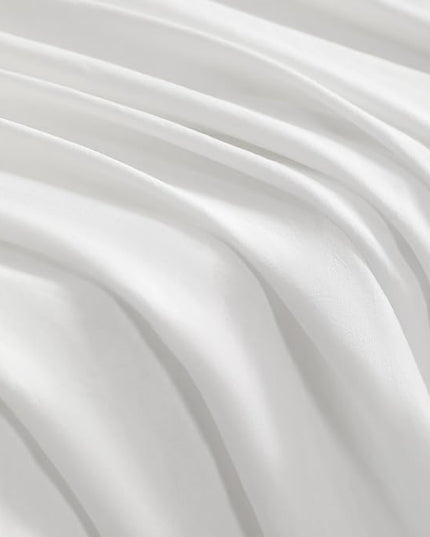NTBAY Twin Comforter Set with Sheets, 5 Pieces Soft and Breathable Twin Bedding Set, Twin Bed in a Bag, Down Alternative Comforter Set Solid Color All Season, Kids Bedding Set, White - LeafyLoom
