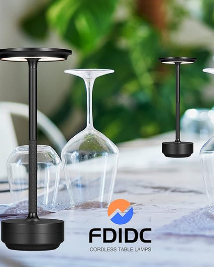 Cordless Table Lamps, LED Battery Powered Rechargeable Portable Touch Battery Operated lamp, Table Light Modern USB Lantern Bedside Lamp, Dining/Bedroom/Bar/Reading Lamp - LeafyLoom