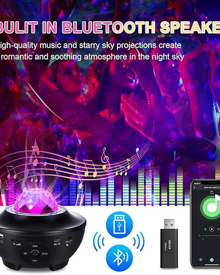 Galaxy Projector Star Projector Night Lights for Bedroom with Music Speaker & Remote Control Work with Smart App & Alexa,Galaxy Light Projector for Bedroom Ceiling for Baby Kids Adult Boys Room Decor… - LeafyLoom