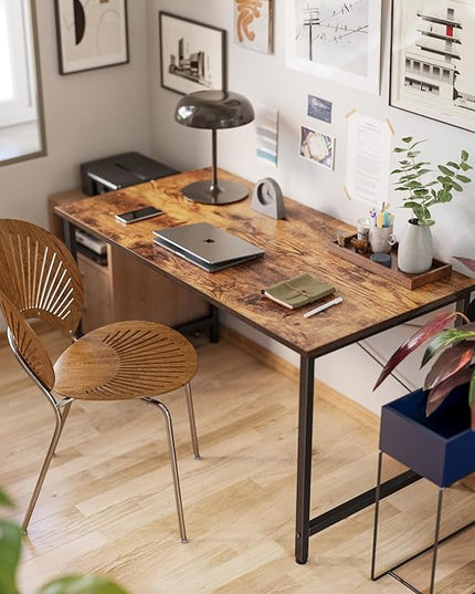 BANTI Computer Desk, 47 inch Home Office Desk, Modern Simple Style PC Table for Home, Office, Study, Writing, Vintage - LeafyLoom