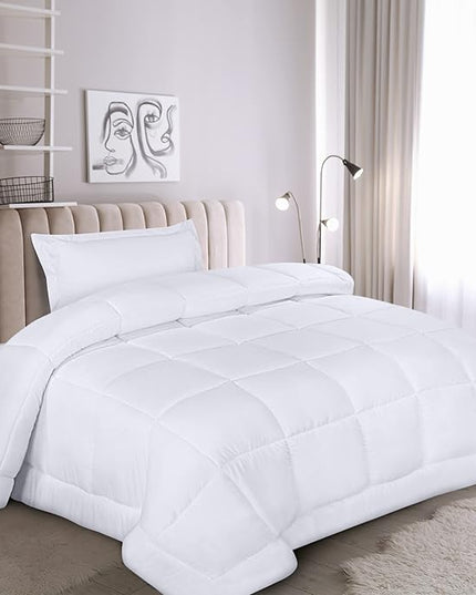 Utopia Bedding Twin Comforter Set Kids with 1 Pillow Sham, Bedding Comforter Sets, Down Alternative White Comforter, Soft and Comfortable, Machine Washable - LeafyLoom