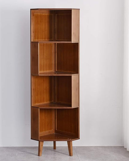 Industrial 4-Bookcase Cube Bookshelf for Home Office and Living Room Decoration - LeafyLoom