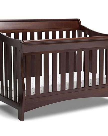 Delta Children Bentley S Series 4-in-1 Convertible Baby Crib, Chocolate - LeafyLoom