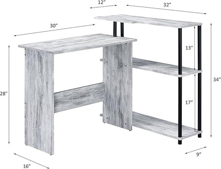 NicBex Kimberly-DW-00037-LWJ Home Office Desks, 39"x32"x34", Antique White-1 - LeafyLoom