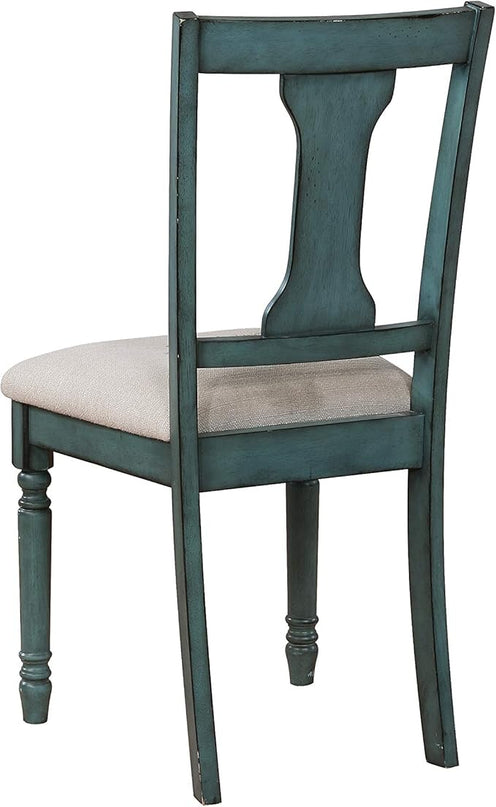Powell Furniture Willow, Teal Blue, Set of 2 Side Chair, - LeafyLoom