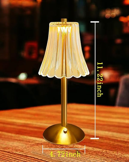 Table Lamps for Nightstand,3 Colors Crystal Table Lamp,LED Night Light,Cordless Lamp Vintage Lamp,Rechargeable Touch Control Small Desk Lamp,Bedside Lamps for Living Bedroom Bathroom Room Bar Lamp - LeafyLoom